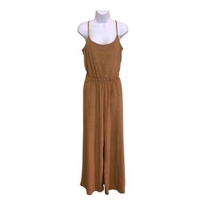 OFFLINE By Aerie Summer Lights Spaghetti Straps Wide Leg Terry Jumpsuit Size M